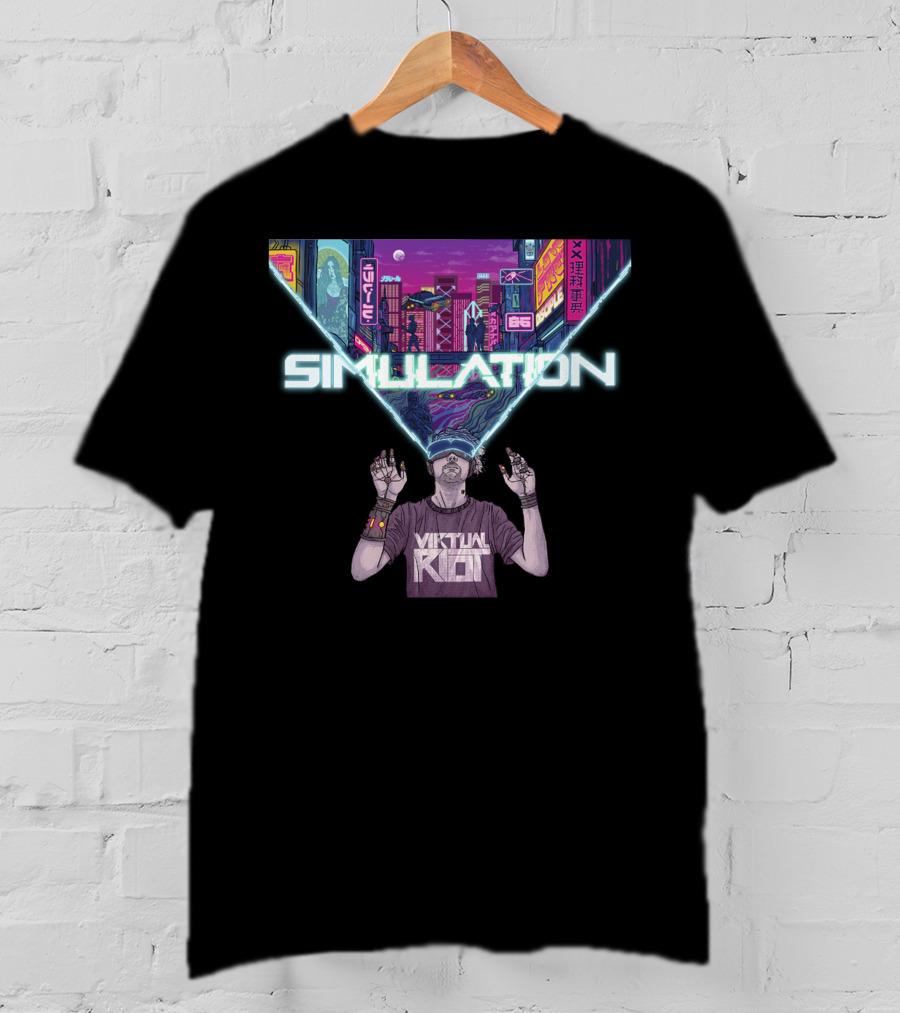 Virtual Riot Simulation Cityscape Experience T-Shirt