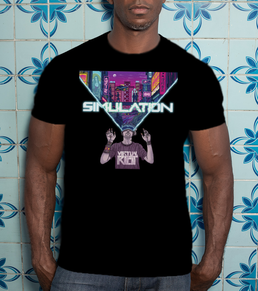 Virtual Riot Simulation Cityscape Experience T-Shirt