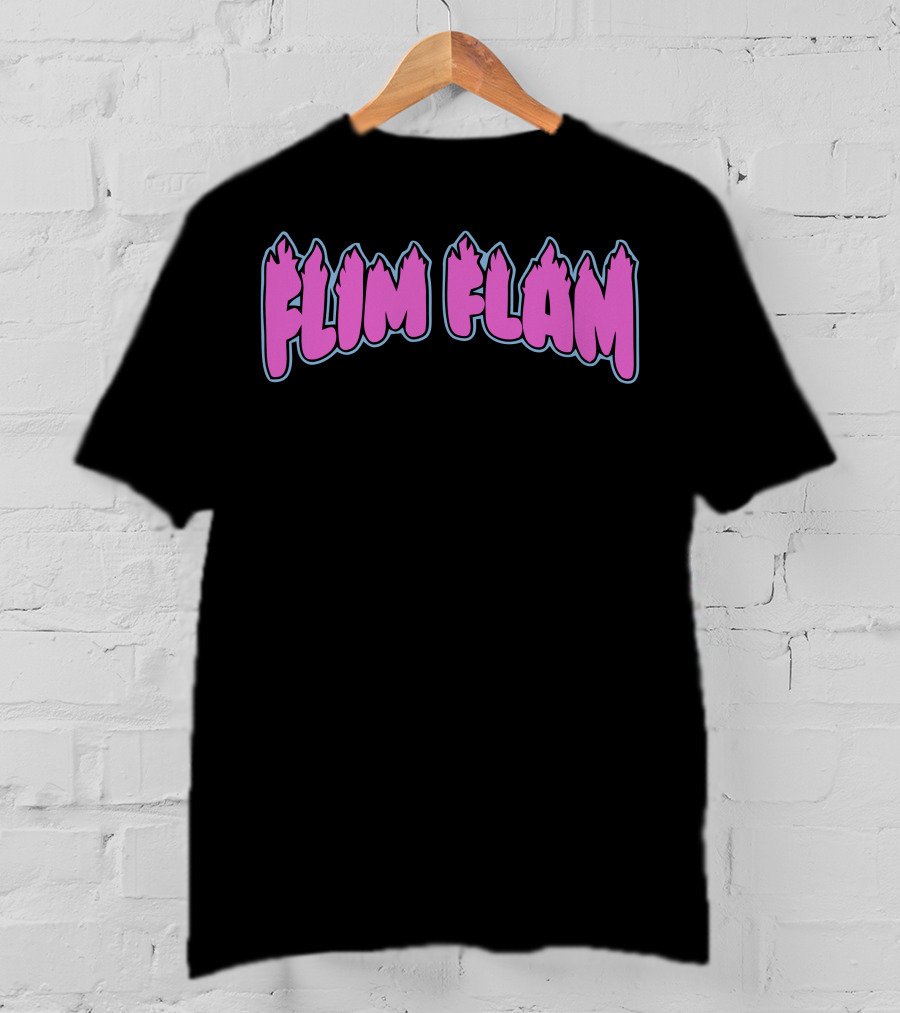 Flim Flam Colorful Flame Font T-Shirt