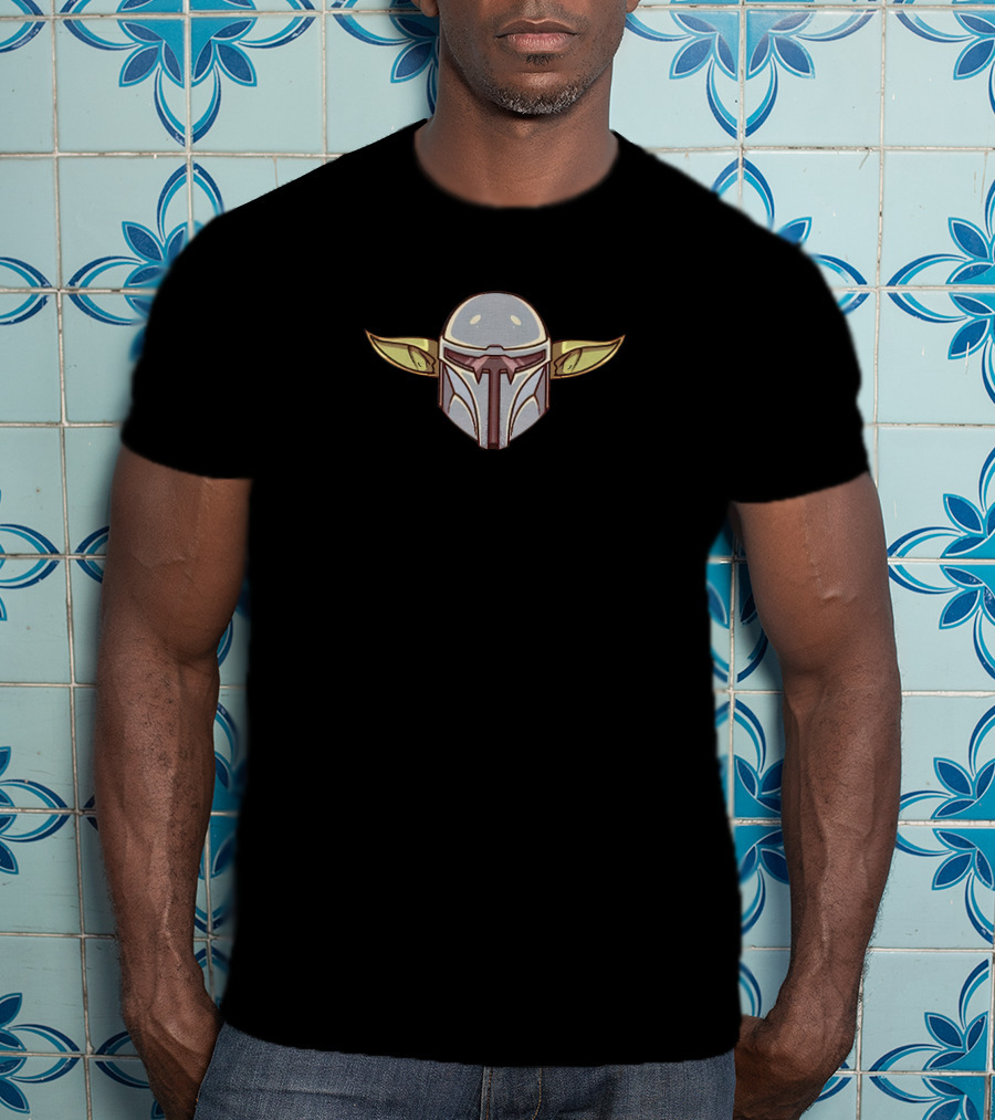 Mandalorian Baby Yoda Helmet Star Wars Theory Merch T-Shirt