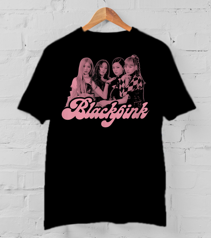 Blackpink Pink Aesthetic Group Photo T-Shirt