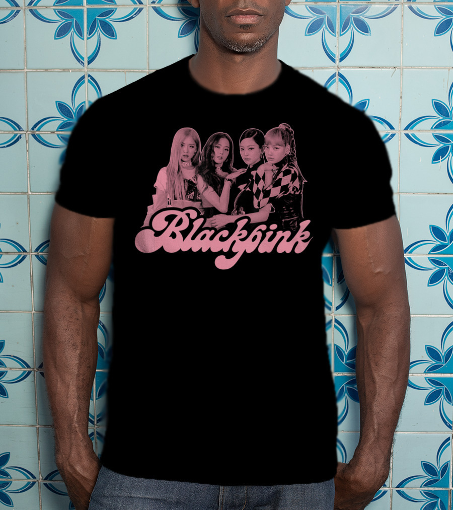 Blackpink Pink Aesthetic Group Photo T-Shirt