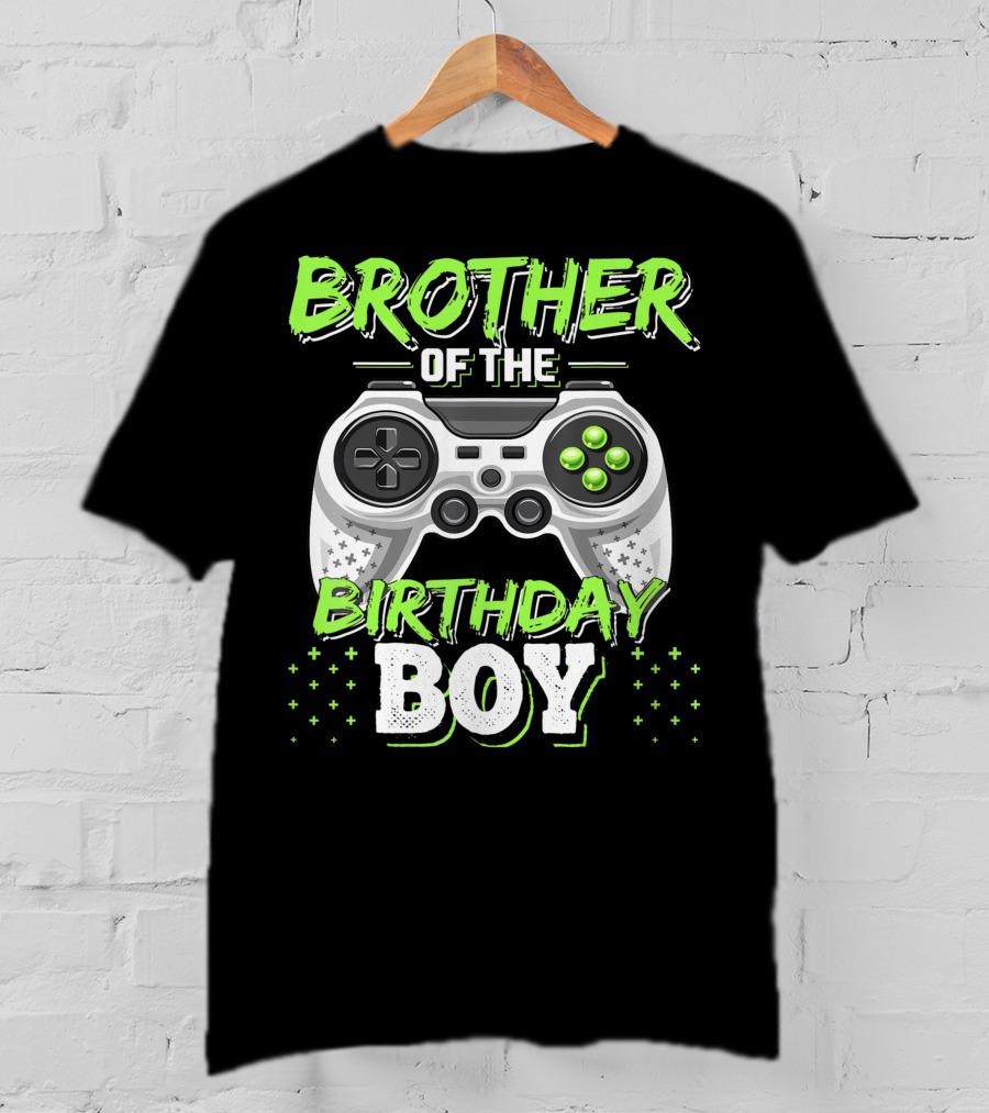Brother Of The Birthday Boy Controller Gaming T-Shirt