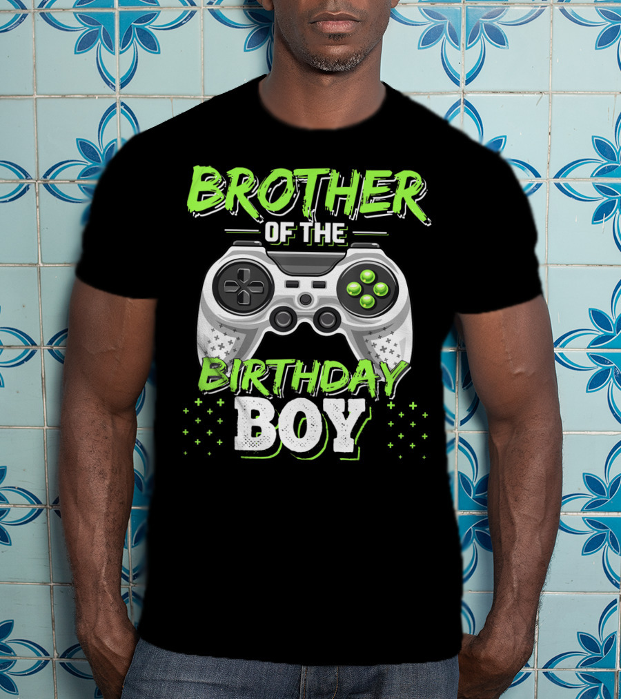 Brother Of The Birthday Boy Controller Gaming T-Shirt