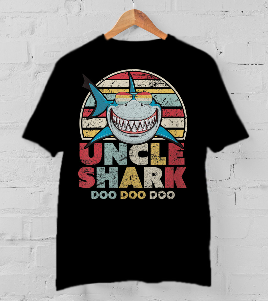 Uncle Shark Doo Doo Doo Vintage T-Shirt
