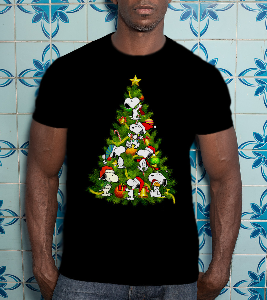 Christmas Snoopy Tree Holiday T-Shirt