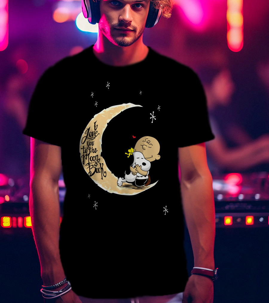 I Love You To The Moon And Back Lovemoonsnop Hugging Scene T-Shirt