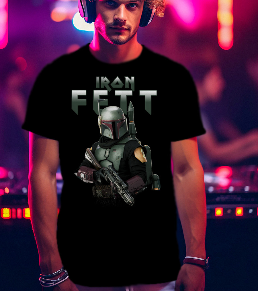 Iron Fett Boba Crossover Mandalorian Suit Concept T-Shirt