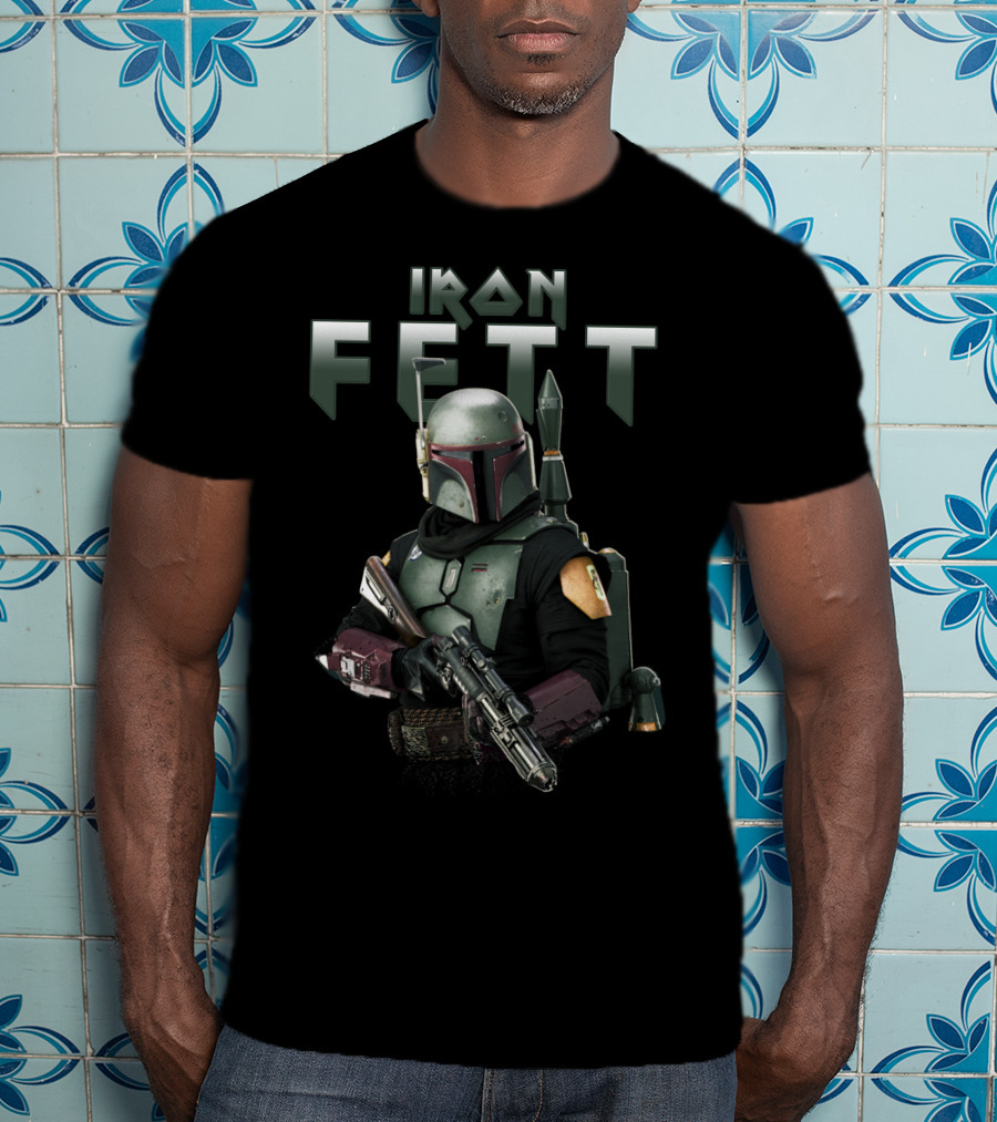 Iron Fett Boba Crossover Mandalorian Suit Concept T-Shirt