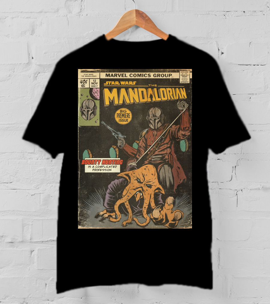Marvel Comics Group Star Wars The Mandalorian Big Premier Issue Bounty Hunting Is A Complicated Profession T-Shirt