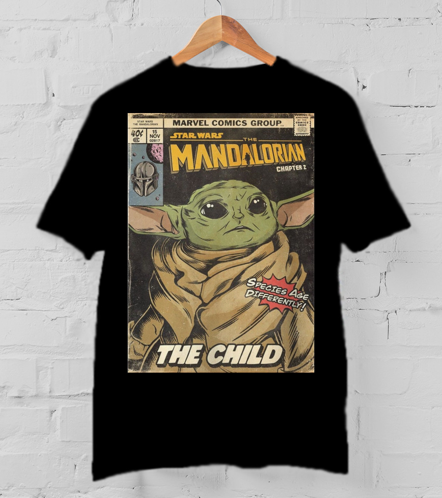 Marvel Comics Group Star Wars The Mandalorian Chapter 2 The Child Species Age Differently T-Shirt