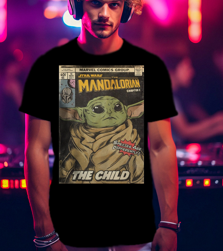 Marvel Comics Group Star Wars The Mandalorian Chapter 2 The Child Species Age Differently T-Shirt