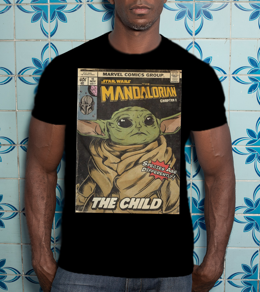 Marvel Comics Group Star Wars The Mandalorian Chapter 2 The Child Species Age Differently T-Shirt