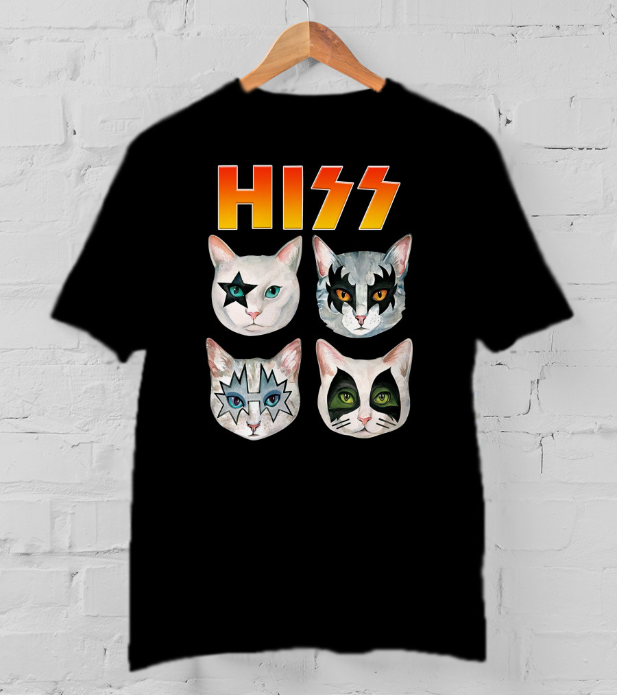 Hiss Only Today Cat Faces Makeup T-Shirt