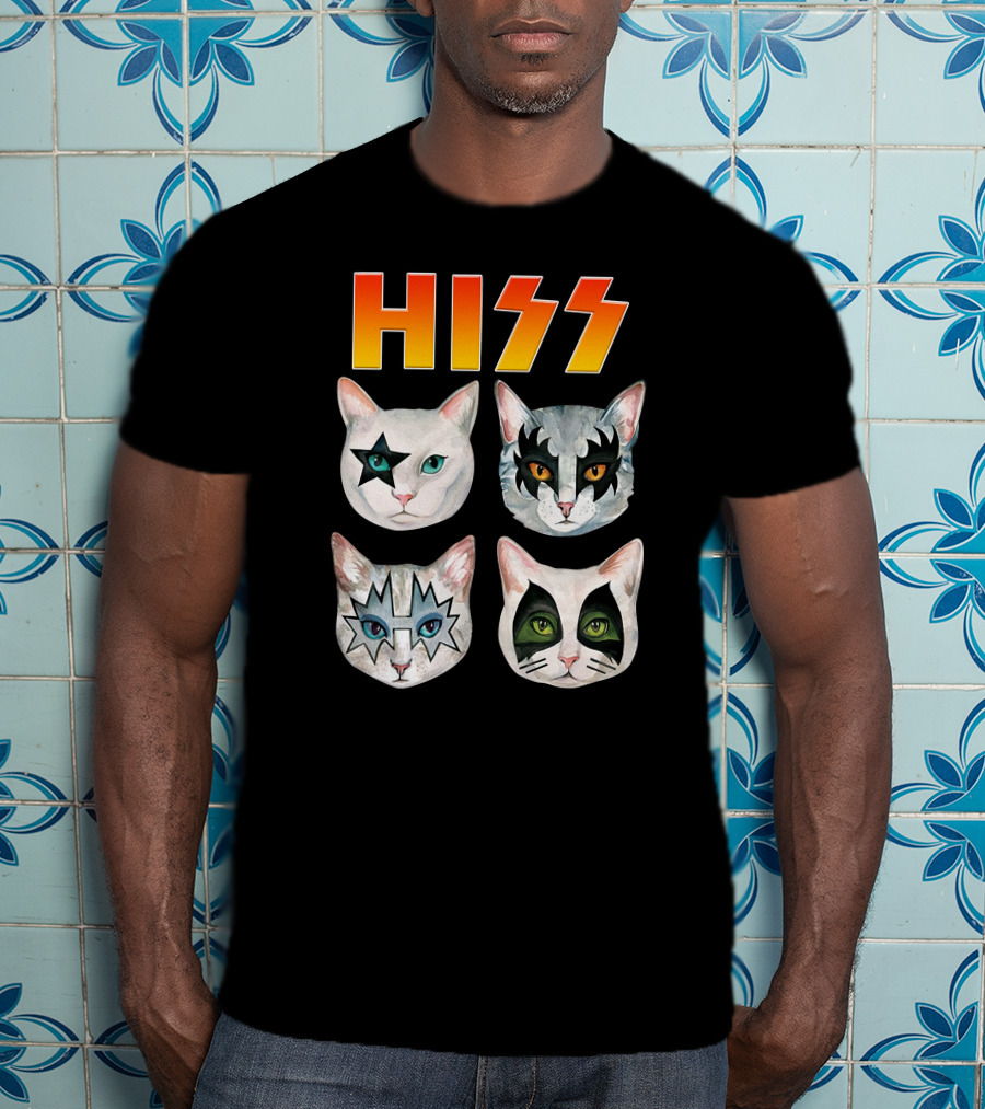 Hiss Only Today Cat Faces Makeup T-Shirt