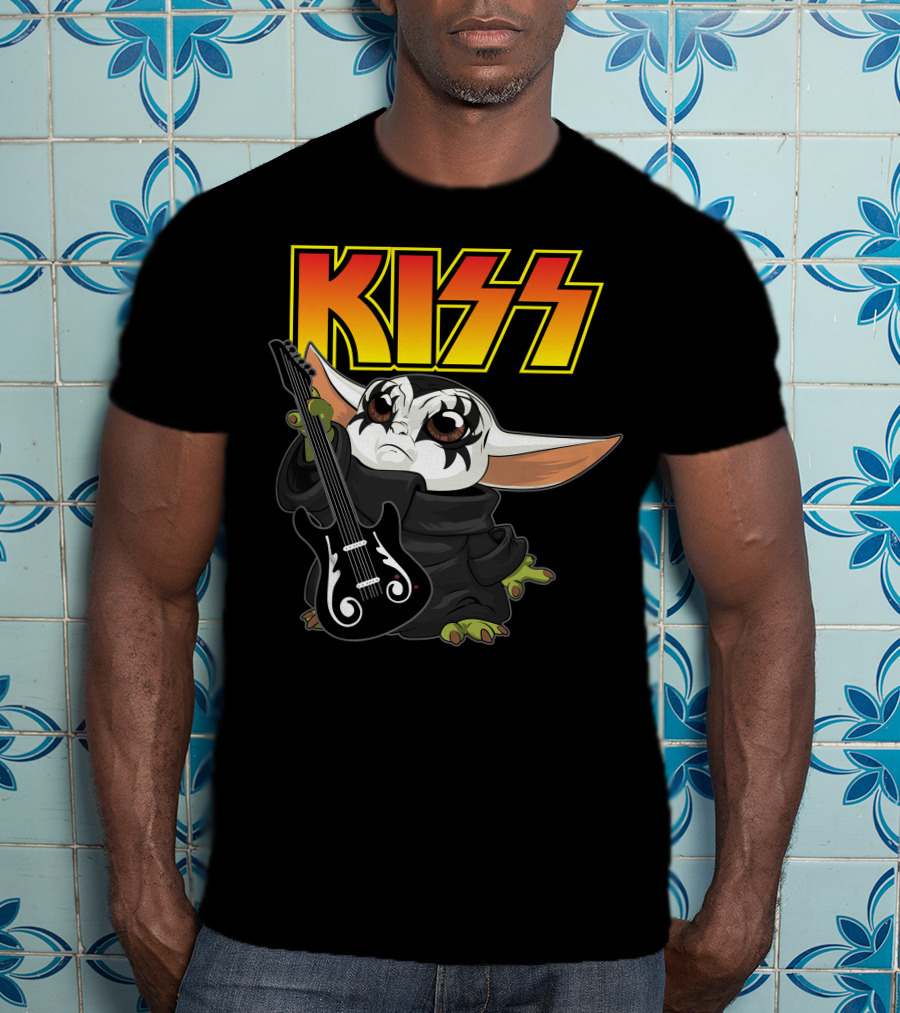 Kiss Grogu Playing Guitar Only Today T-Shirt