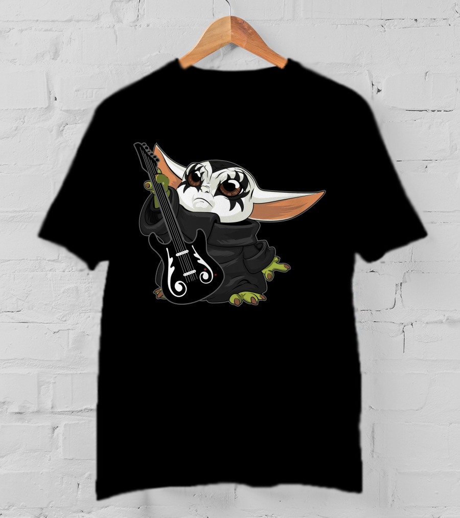 Only Today Kiss Rock Alien Guitar Jam T-Shirt