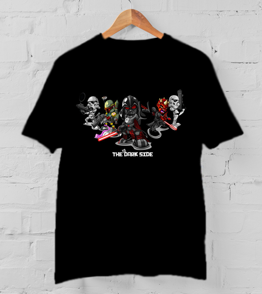 The Dark Side Only Today Stormtrooper Darth Vader Boba Fett Darth Maul T-Shirt