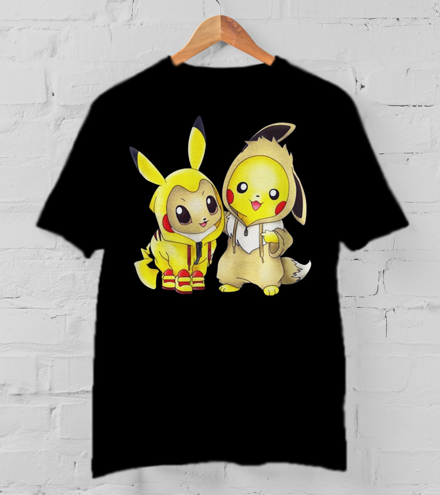 Pikachu And Eevee Cosplay Hoodie Only Today T-Shirt