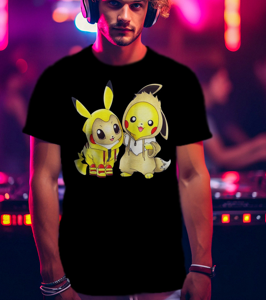 Pikachu And Eevee Cosplay Hoodie Only Today T-Shirt