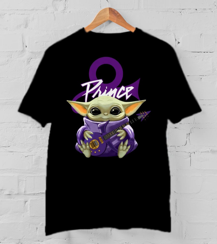 Prince Only Today Baby Alien With Purple Guitar And Symbol T-Shirt