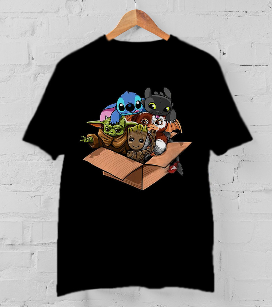 Only Today Cute Characters In Box T-Shirt