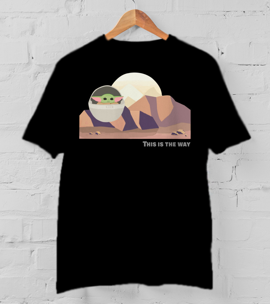 This Is The Way Only Today Baby Alien Desert Scene T-Shirt