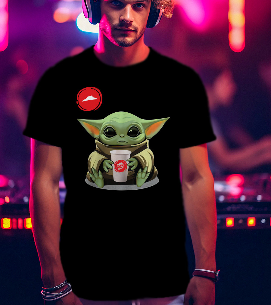 Pizza Hut Cute Green Character Holding Cup Only Today T-Shirt