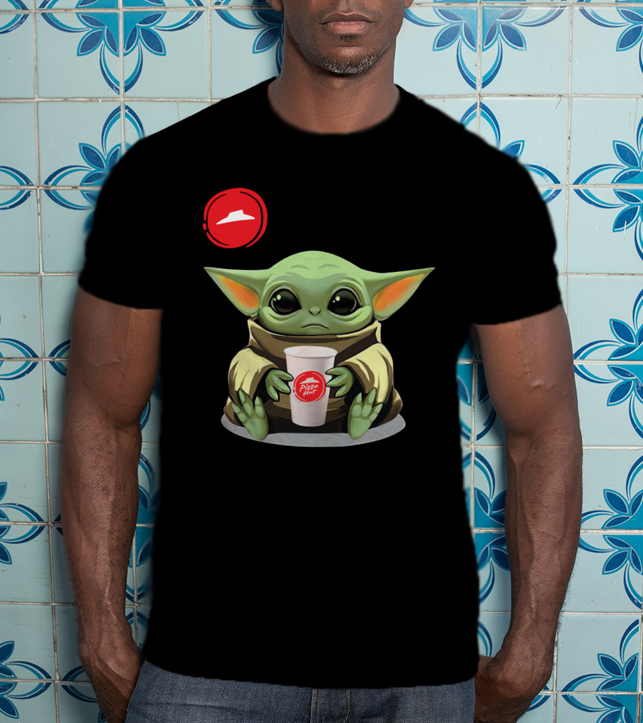 Pizza Hut Cute Green Character Holding Cup Only Today T-Shirt