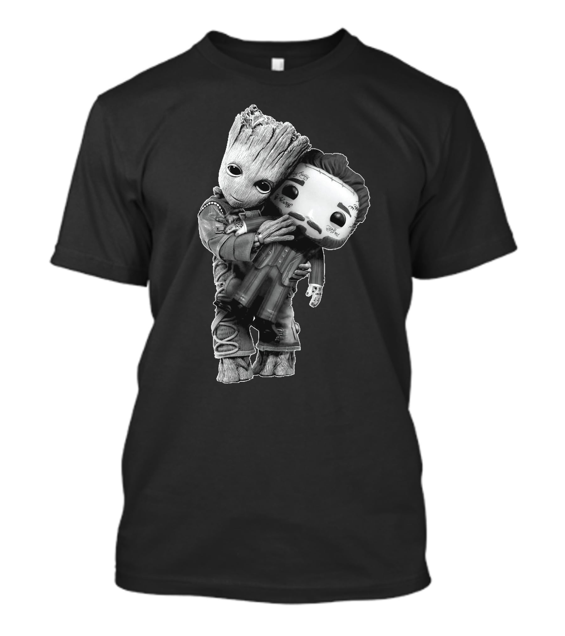 Only Today Baby Tree Character Holding Masked Figure T-Shirt