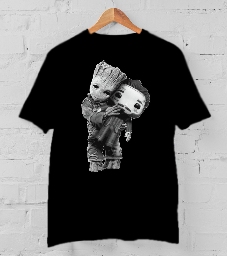 Only Today Baby Tree Character Holding Masked Figure T-Shirt