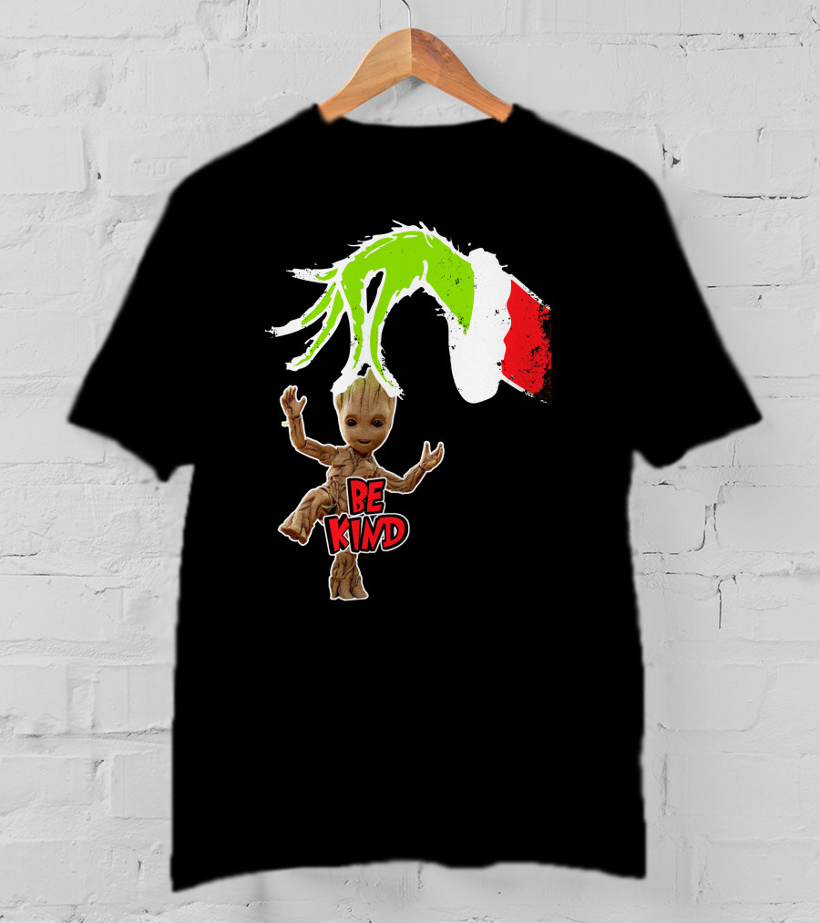 Be Kind Only Today Groot And Grinch Inspired T-Shirt
