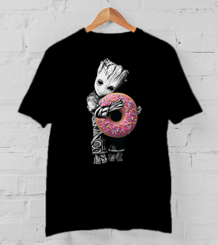 Only Today Groot Hugging Donut T-Shirt