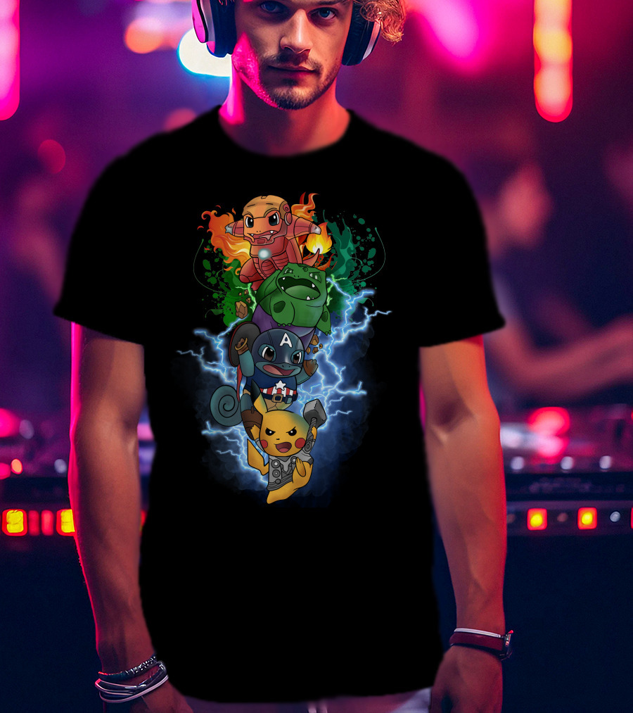 Avengers Pokemon Mashup Only Today T-Shirt