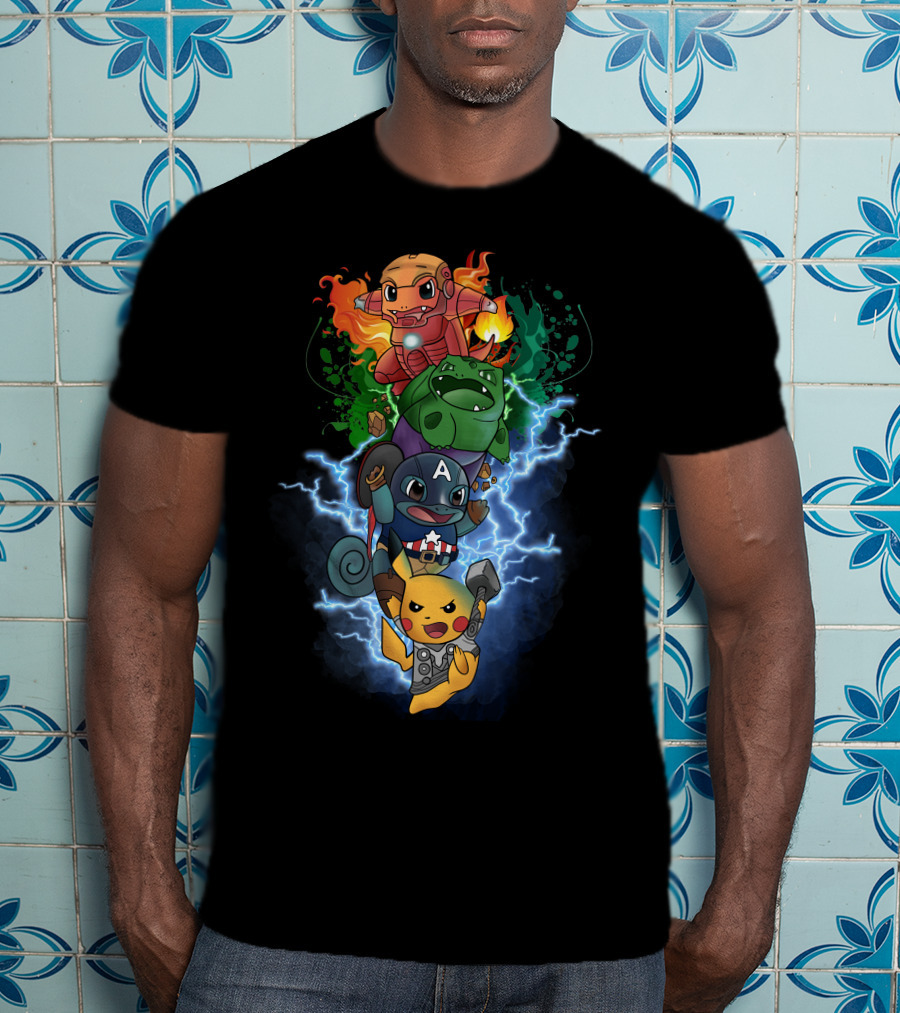 Avengers Pokemon Mashup Only Today T-Shirt