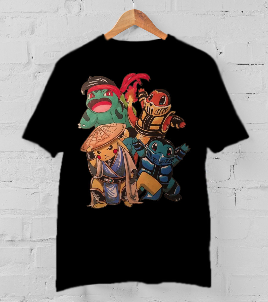 Pikachu Bulbasaur Charmander Squirtle Mashup T-Shirt