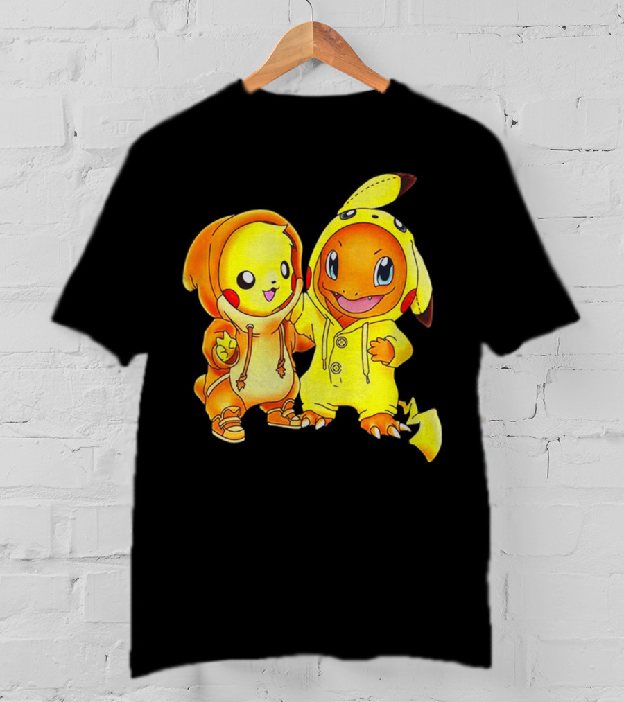 Pikachu Charmander Crossover Hoodie Pals T-Shirt