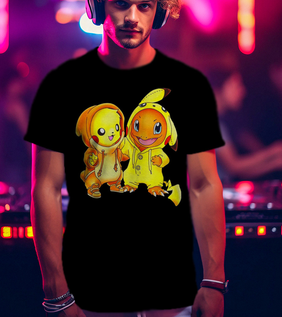Pikachu Charmander Crossover Hoodie Pals T-Shirt