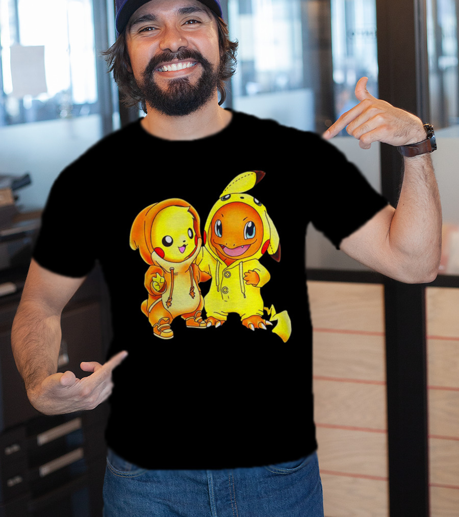 Pikachu Charmander Crossover Hoodie Pals T-Shirt