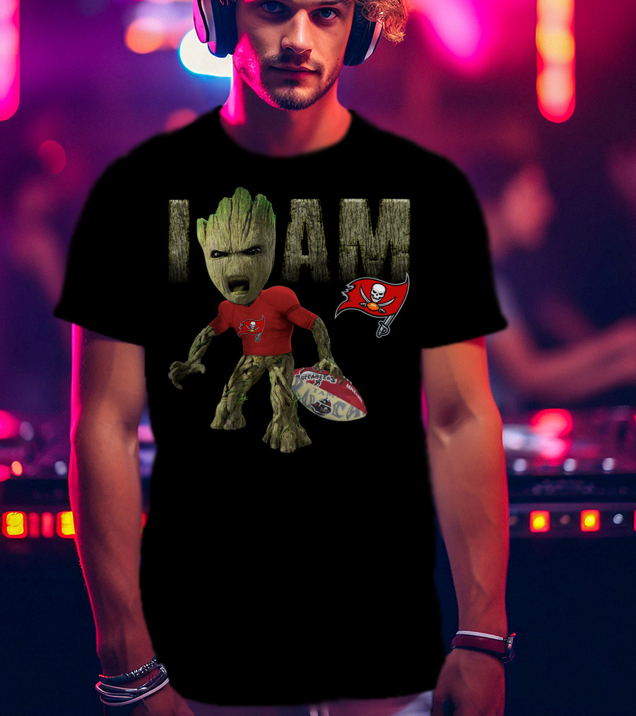 I Am Buccaneers Football Groot T-Shirt