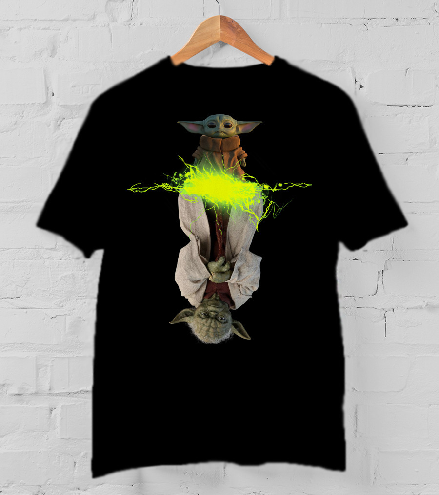 Star Wars Yoda And Grogu Lightning Force T-Shirt