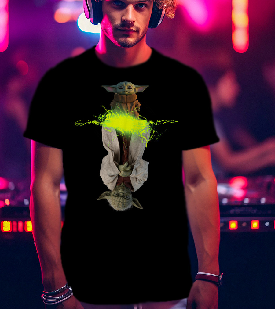 Star Wars Yoda And Grogu Lightning Force T-Shirt