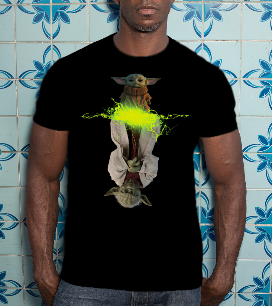 Star Wars Yoda And Grogu Lightning Force T-Shirt