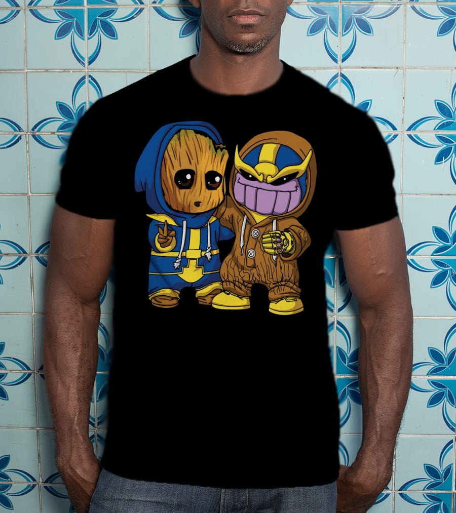 Baby Groot And Thanos Costume Friends T-Shirt