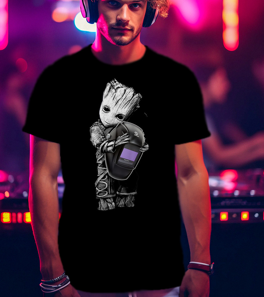 Groot Welding Helmet Hug T-Shirt