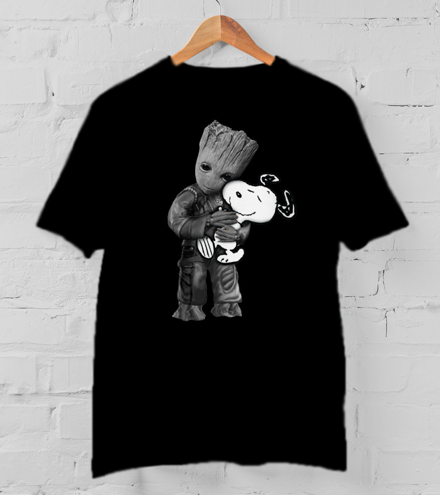 Groot Hugging Snoopy T-Shirt