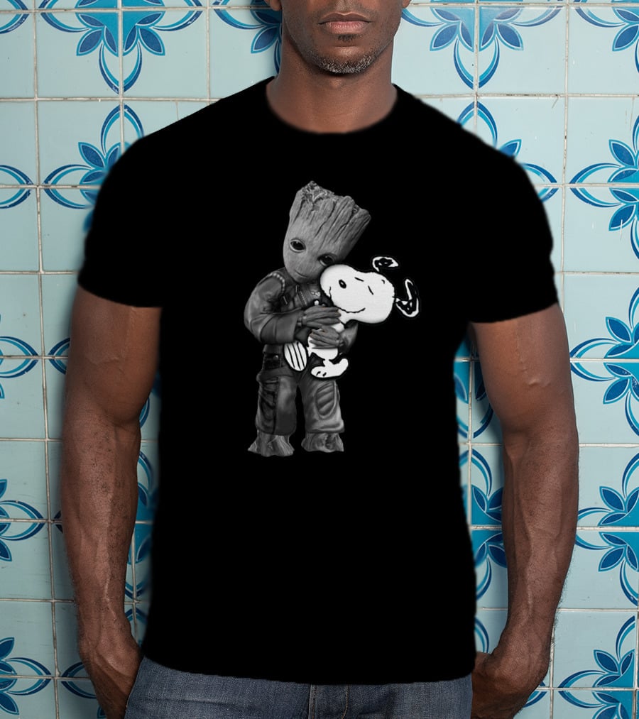 Groot Hugging Snoopy T-Shirt