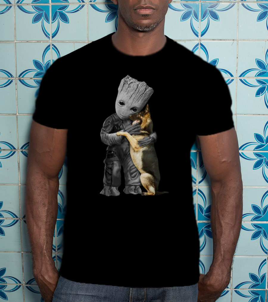 Groot Hugging German Shepherd T-Shirt