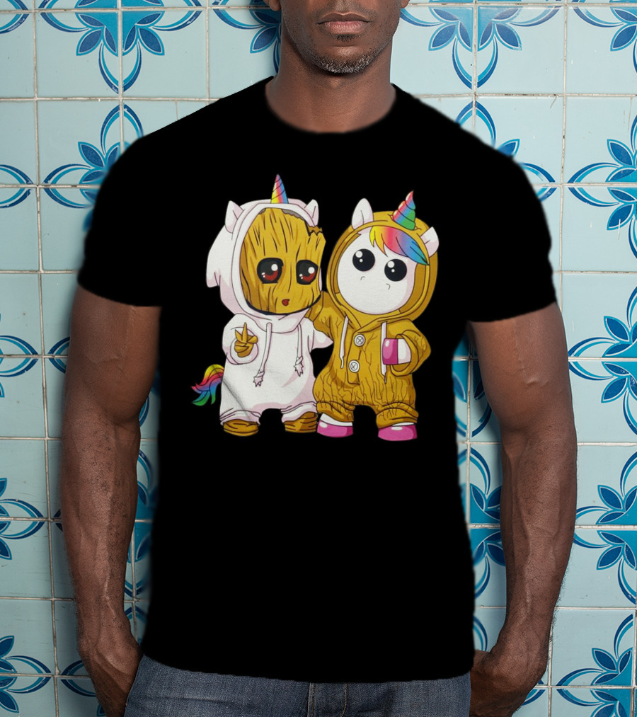Only Today Unicorns And Friends Cute Cartoon Fantasy Characters T-Shirt