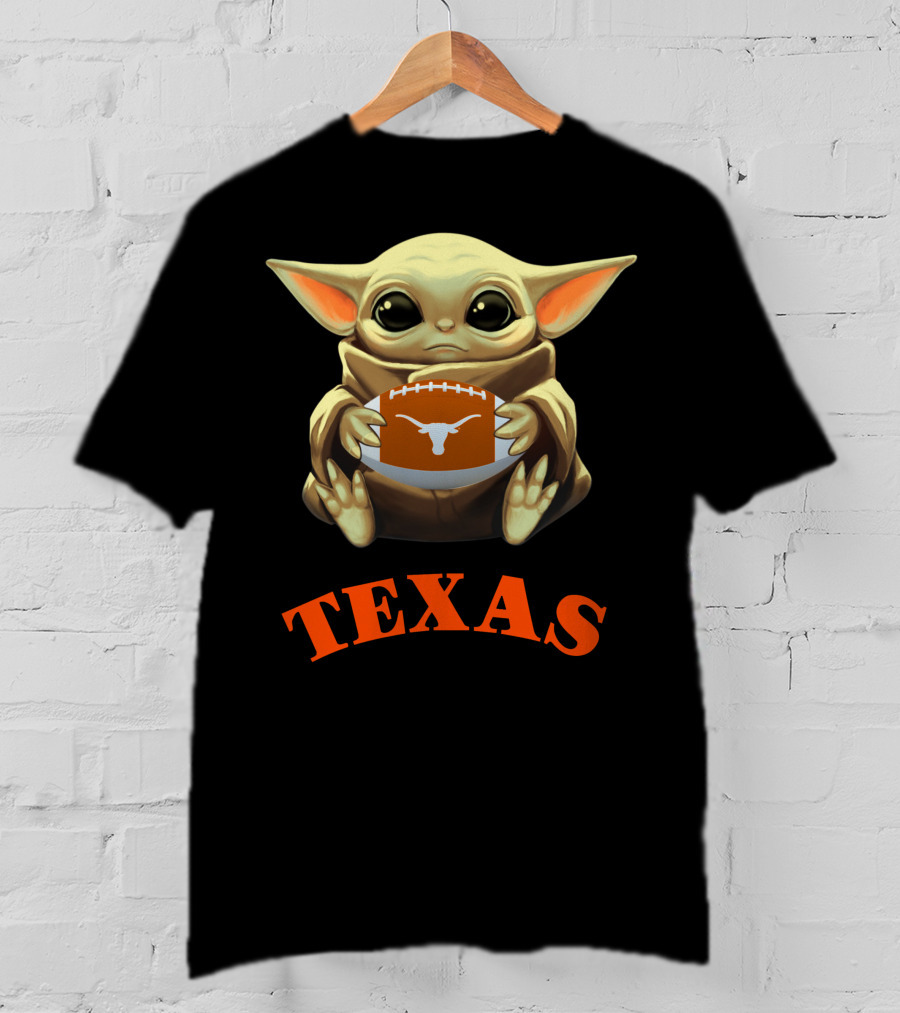 Texas Longhorns Yoda Baby Football T-Shirt